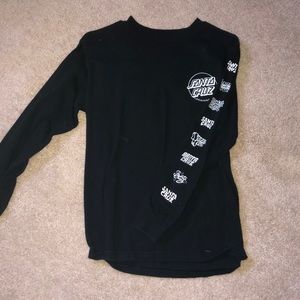 Santa Cruz Black Long sleeve (designed sleeves)